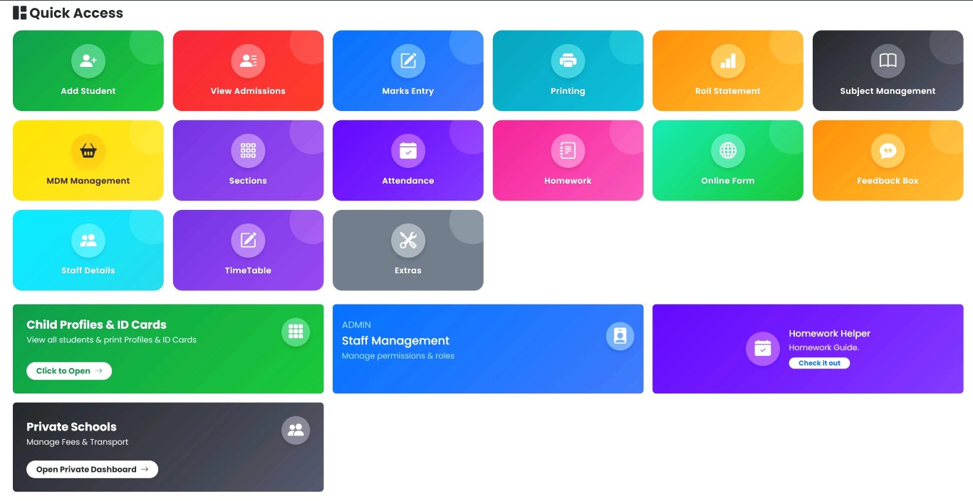 Clean and professional dashboard